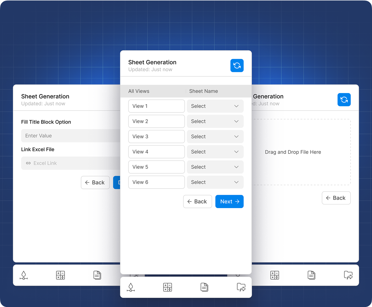 Sheets in DesignDrafter